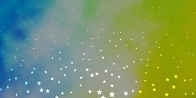 Dark Multicolor vector background with colorful stars.