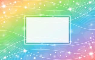 Gradient Rainbow Background with Frame and Wave Pattern Composition vector