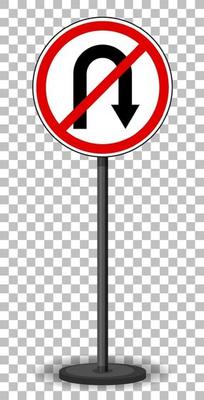 Red traffic sign on transparent background