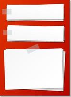 Set of empty sticky note paper template vector