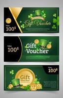 St. Patrick's Day Gift Vouchers vector