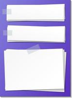 Empty paper note template stick with tape vector