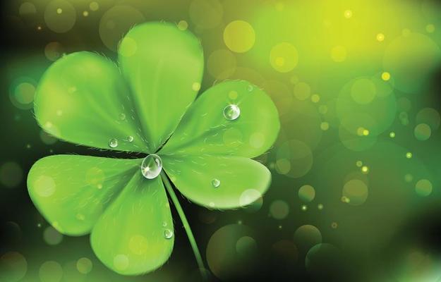 Realistic Clover Shamrock Background
