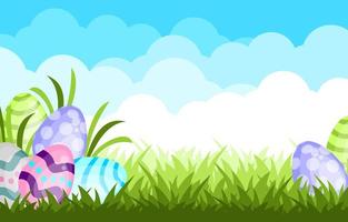 Cute Easter Egg Background Template vector