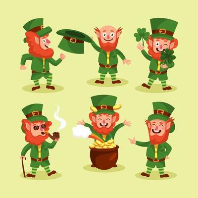 St. Patrick's Day Special Leprechaun Character Set