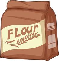 A packet of flour on a white background vector