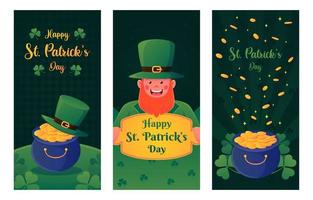 S t. patrick leprechaun banner vector