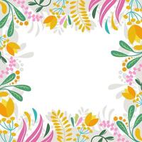 Abstract Floral Frame for Spring Background vector