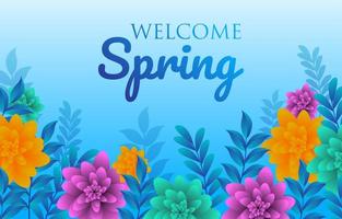 Welcome Spring Design Template vector