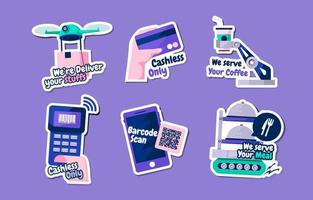 UNTACT New Normal Habit Sticker Collection vector