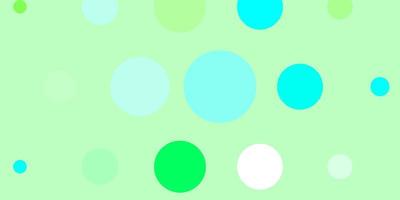 Light Green vector template with circles.