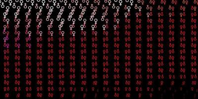 Dark Red vector texture with religion symbols.