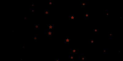 Dark Brown vector background with small and big stars.