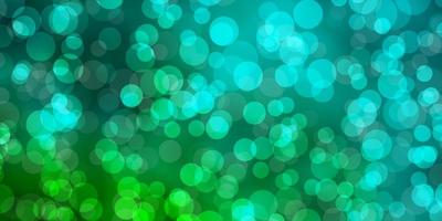 Light Green vector layout with circle shapes.