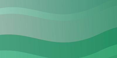 Light Green vector background with bent lines.