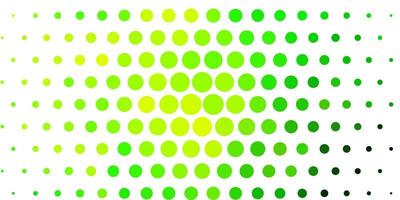 Light Green, Yellow vector pattern with circles.