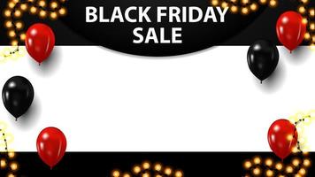 Black Friday sale, horizontal template for your arts with copy space vector