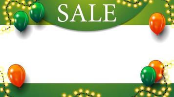 Green template for discount banner with place for your text vector