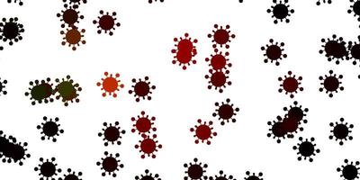 Light green, red vector pattern with coronavirus elements.