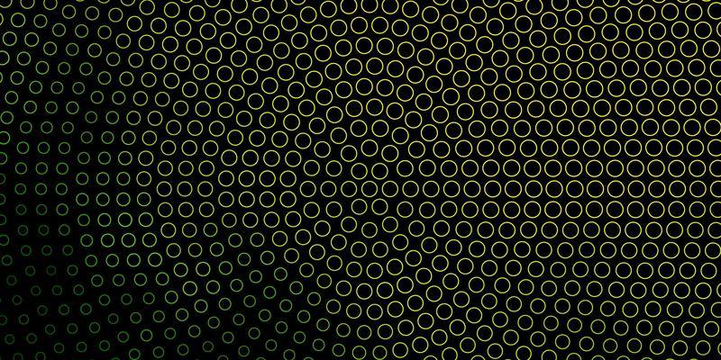 Dark Green, Yellow vector pattern with circles.