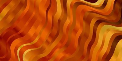 Light Orange vector background with bent lines.