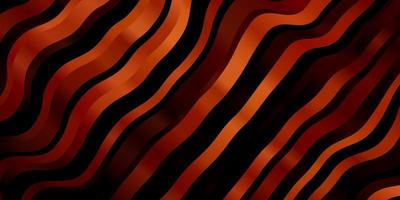 Dark Orange vector texture with curves.