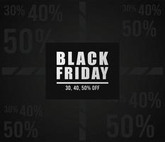 black friday sale banner with lettering in square frame vector