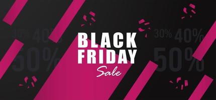 black friday sale banner with lettering and colors background vector