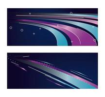 colorful light trail in purple and blue backgrounds vector