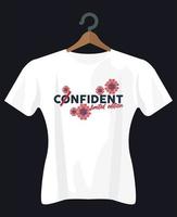 confident shirt with flowers vector