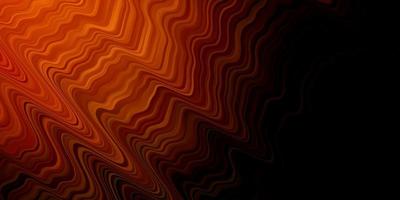 Dark Orange vector background with wry lines.