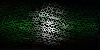 Dark green, red vector triangle mosaic background.