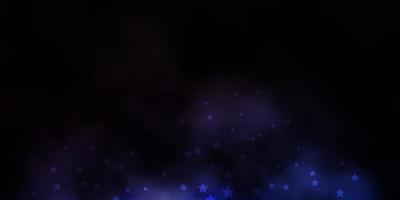 Dark BLUE vector texture with beautiful stars.