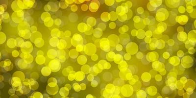 Light Green, Yellow vector template with circles.