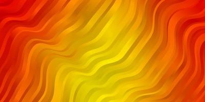 Light Orange vector background with bent lines.