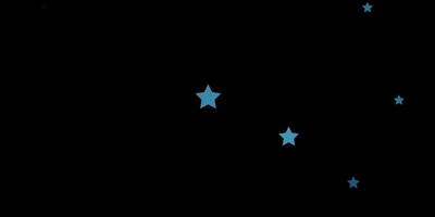 Dark BLUE vector texture with beautiful stars.