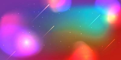 Colorful blurred background. Abstract modern and futuristic space. Fantasy galaxy with stars and lights. vector