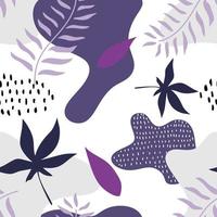 Abstract nature seamless pattern. Modern Memphis botanical garden, vector illustration ready for print.