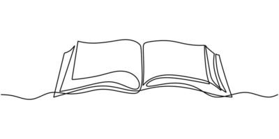 Continuous one line drawing of a hands holding open book flying