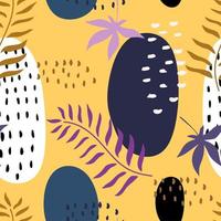 Abstract nature seamless pattern. Modern Memphis botanical garden, vector illustration ready for print.