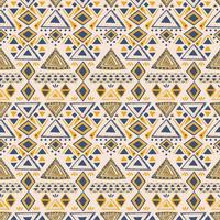 Triangle pattern. Ethnic geometric seamless handmade. vector