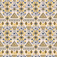 Triangle pattern. Ethnic geometric seamless handmade. vector