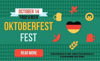 Stylish Web Oktoberfest Banner vector
