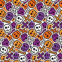 Happy Halloween Seamless Pattern. Scary and horror background