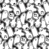 Happy Halloween Seamless Pattern. Scary and horror background