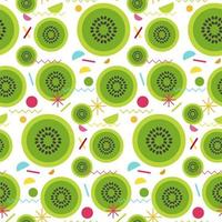 Sweet seamless pattern from tasty kiwi vector