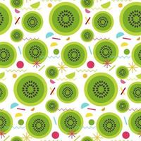 Sweet seamless pattern from tasty kiwi vector
