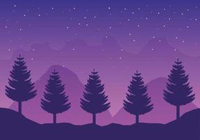 Wanderlust forest landscape scene vector