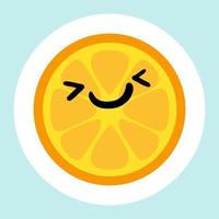Cheerful smiling lemon vector