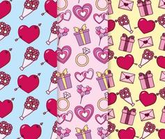 Valentine's Day pattern background vector